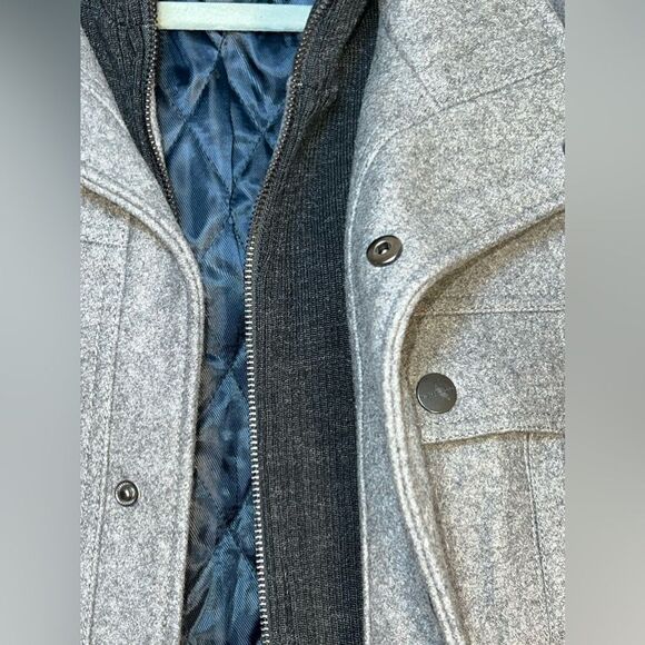 Michael‎ Kors Wool Polyester Pea Coat Grey Gray EUC Mens Medium - Picture 3 of 8